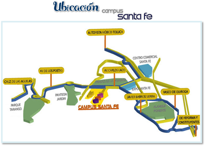 Ubicación del Campus Santa Fe